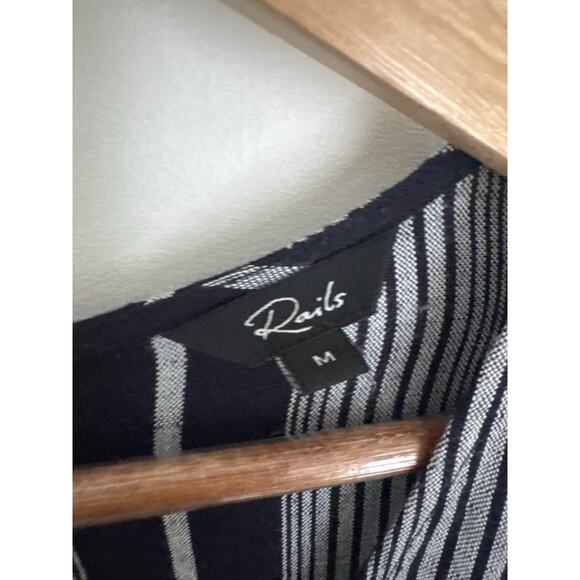 Rails Linen Wide Leg Striped Jumpsuit - Medium - Picture 4 of 8